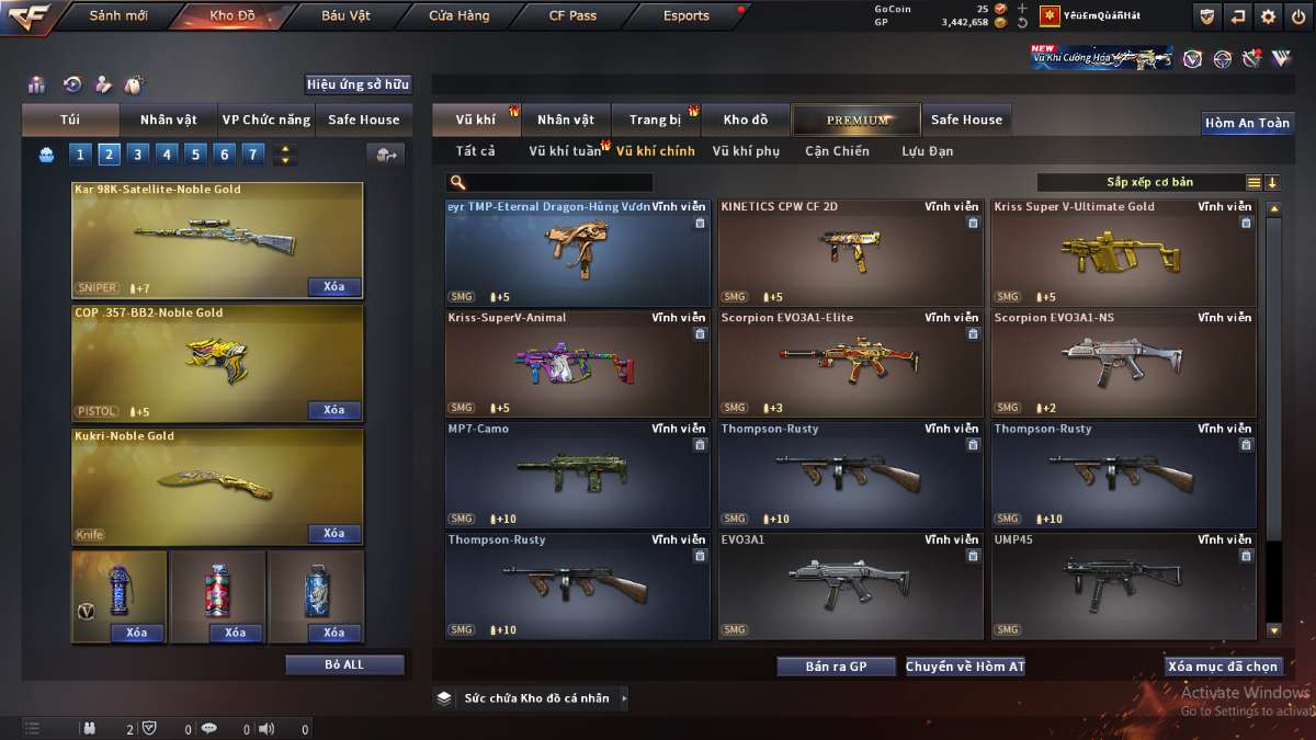 shop acc cf uy tin gia re
